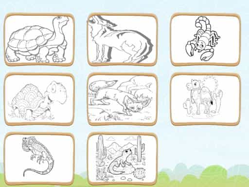 Desert Animals Coloring Book